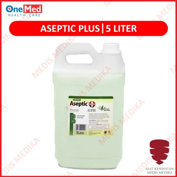 Onemed Aseptic Plus 5 Liter Refil Hand Sanitizer Cair Pembersih Tangan