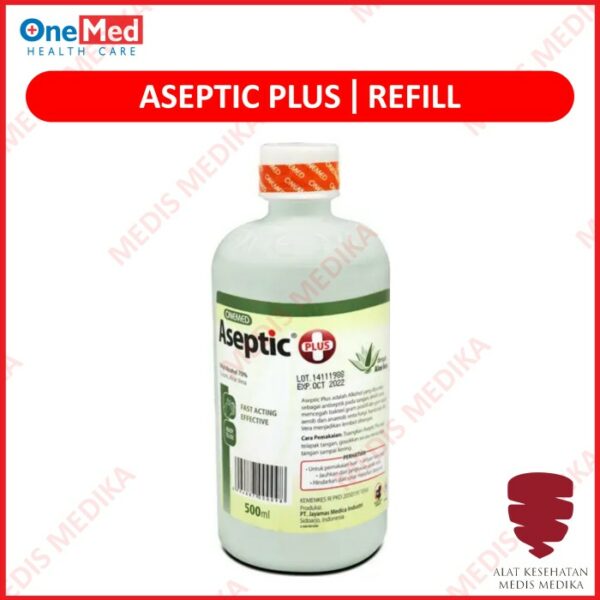 Onemed Aseptic Plus 500 ml Refil Hand Sanitizer Cair Pembersih Tangan