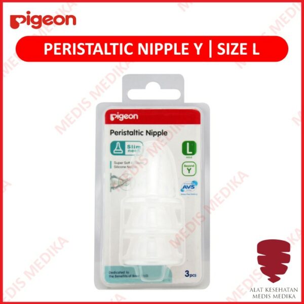 Dot Nipple Pigeon Size Y Isi 3 Peristaltic Plus Slim Neck Dot