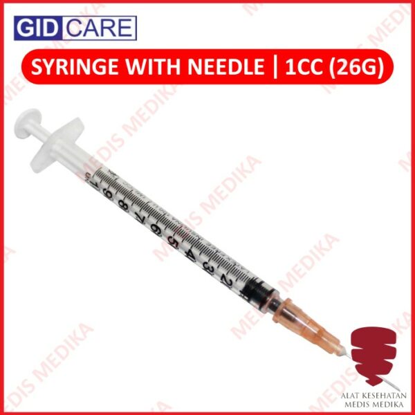 GIDCare Syringe 1cc 26G Tuberculin Disposable With Needle Suntik