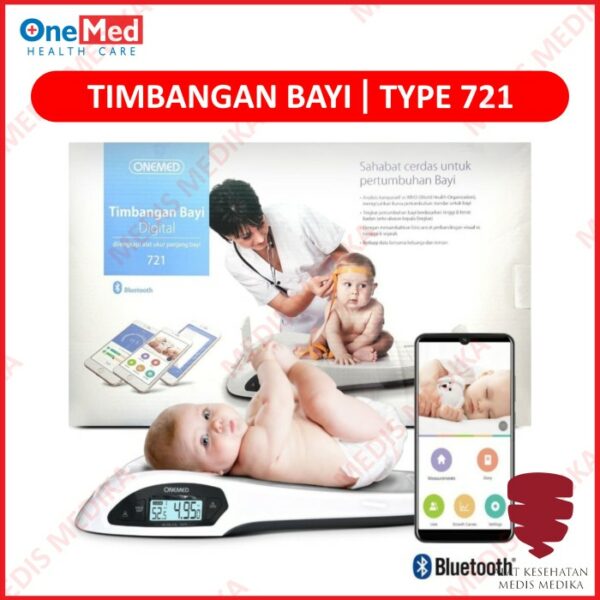 Timbangan Bayi Digital Onemed 721 Baby Scale Bluetooth Mengukur Tinggi