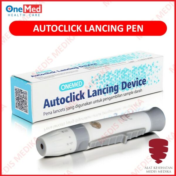 Onemed Lancing Pen Device Autoclick Pena Lancet Bekam Medical Rapid