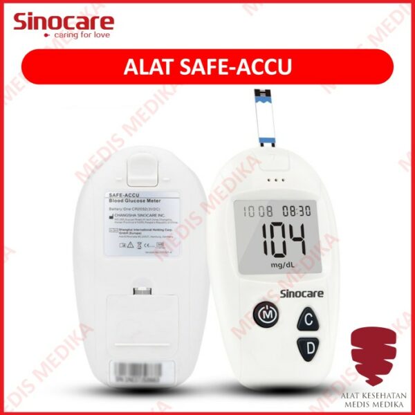 Alat Test Blood Glucose Sinocare Safe Accu Cek Uji Tes Gula Darah