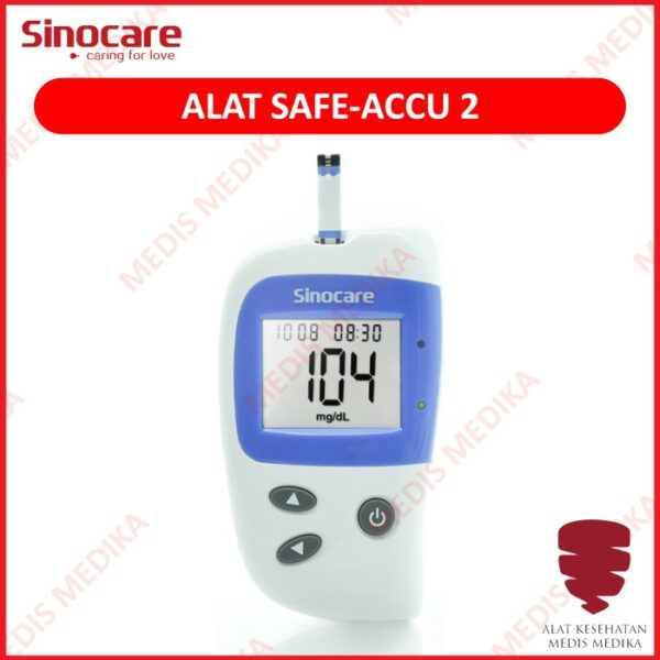 Alat Test Blood Glucose Sinocare Safe Accu 2 Cek Uji Tes Gula Darah