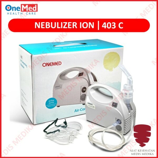 Air Compressor Nebulizer ION 403C Onemed Alat Uap Pernafasan Asma 403C