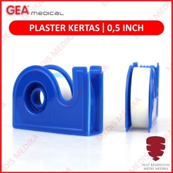 Plaster Non Woven + Dispenser 0,5″ Tape Micropore Putih 1,25 x 914 cm