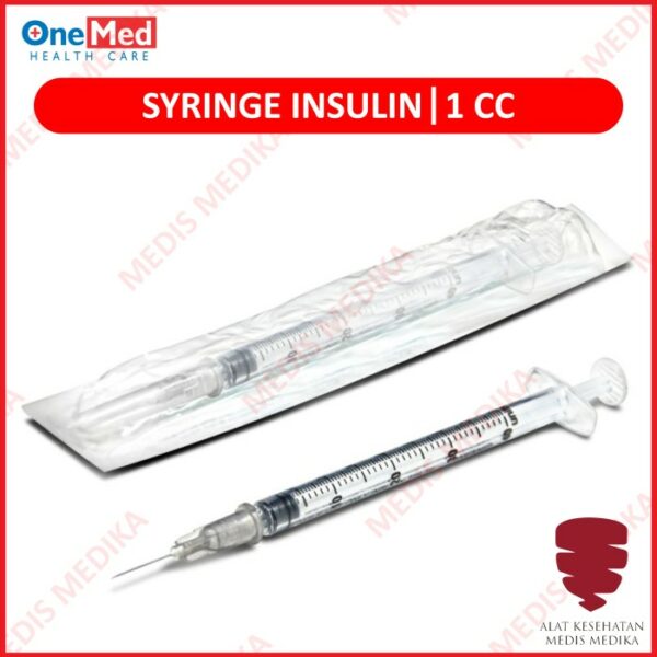 Syringe With Needle 1cc 26G Spuit Onemed Jarum Suntik Suntikan 1 ml