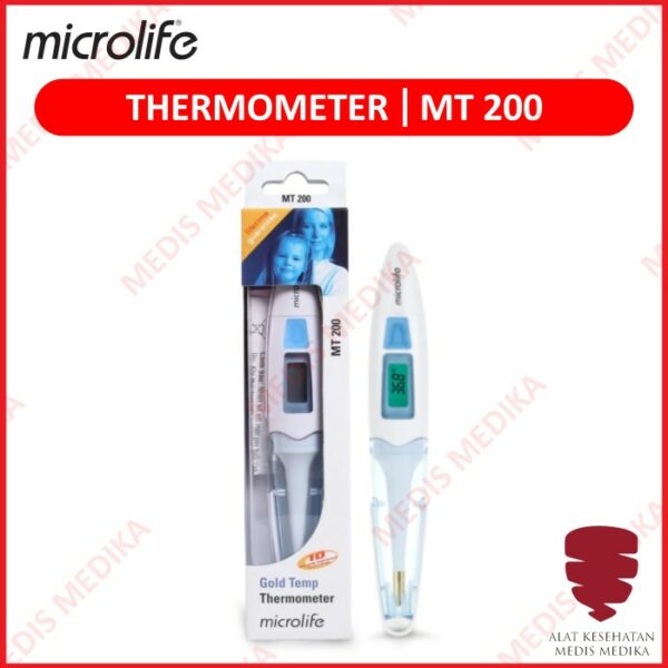 Thermometer Digital Microlife MT200 Termometer Elastis Thermo Gold Tip