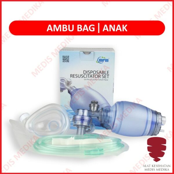 Ambu Bag Child Manual Disposable Resuscitator Set Anak Alat Pernapasan