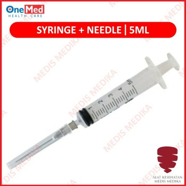Syringe With Needle 5cc Spet Spuit dengan Jarum Suntikan Suntik 5 cc