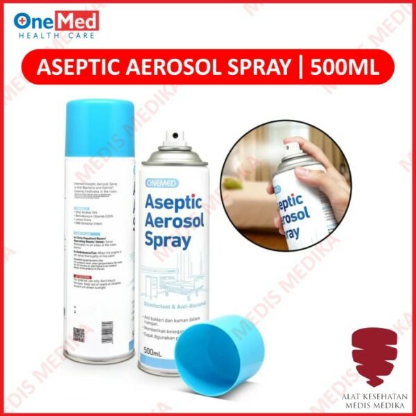 Aseptic Aerosol Spray Onemed 500ml Antiseptic Desinfektan Anti Bakteri