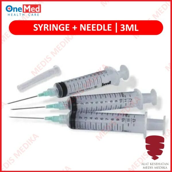 Syringe With Needle 3cc Spet Spuit dengan Jarum Terumo Suntikan 3 cc