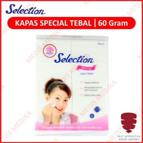 Kapas Selection Special Tebal 60 gr Facial Cotton Wajah Muka Zip Lock