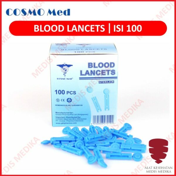 Blood Lancet 28G Isi 100 Jarum Bekam Pengambil Darah 28 G Sterile
