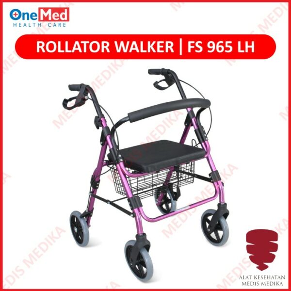Rollator FS965LH Onemed Rolator Walker Roda Tongkat Jalan FS 965 LH