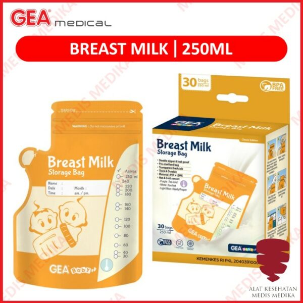 Kantong Asi 250 ml Gea Classic Edition Storage Bag Breast Milk 250ml