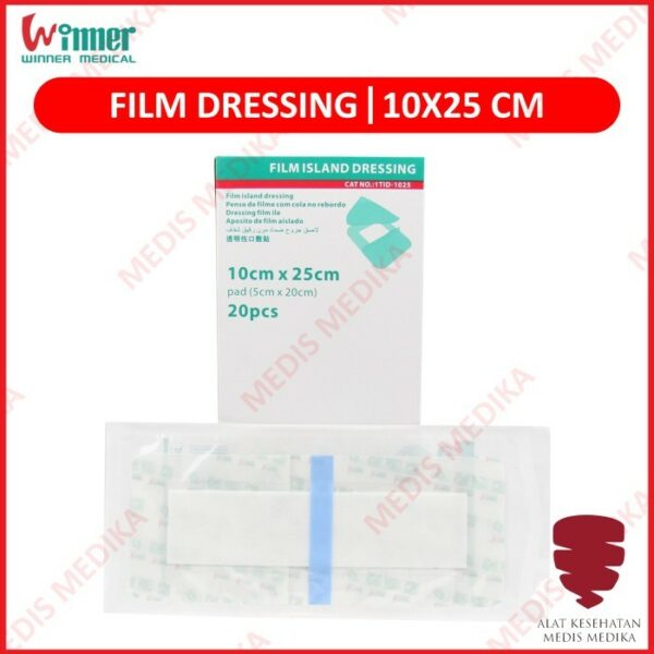 Film Dressing 10 x 25 cm Winner Plaster Anti Air Transparant isi 20