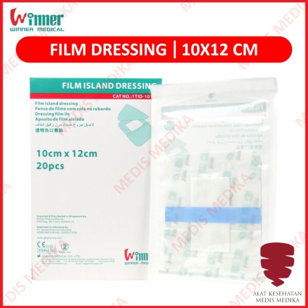 Film Dressing 10 x 12 cm Winner Plaster Anti Air Transparant isi 50
