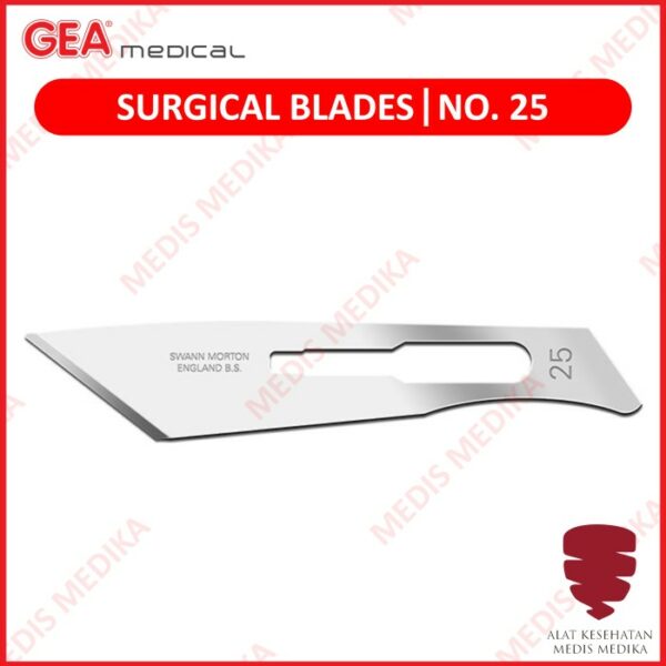 Surgical Blades No 25 Mata Pisau Bedah Operasi Sterile Knife Bisturi