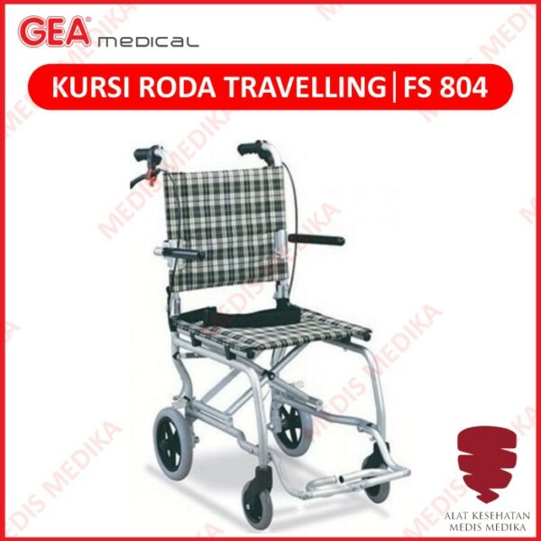 Kursi Roda Travelling GEA FS804 Aluminium Ringan Lipat Haji Travel