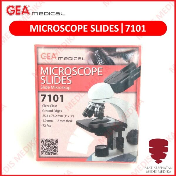 Microscope Slides 7101 Object Glass Slide Mikroskop Kaca Preparat Gea