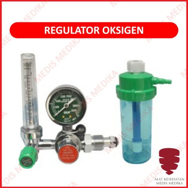Regulator Oxygen Lotus Tabung Oxigen Rumah Sakit Oksigen O2 Pernapasan