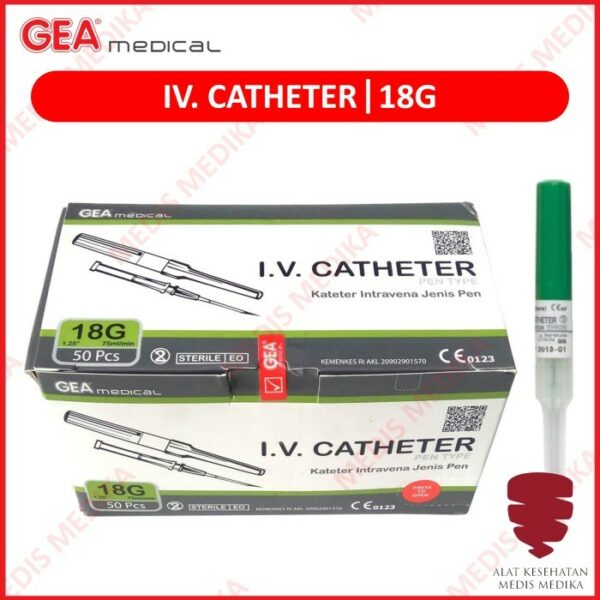 IV Catheter 18G Surflo Infus Abbocath Pen I.V Abocath Cateter 18 G GEA