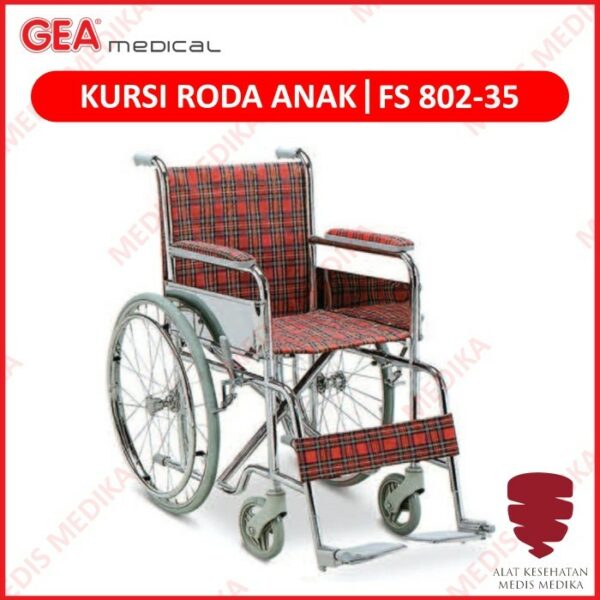 Kursi Roda Anak GEA FS 802-35 Wheel Chair Child Wheelchair Ringan