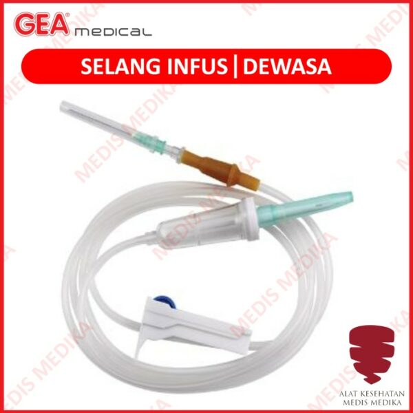 GEA Selang Infus Dewasa Infusion Set Adult Gea Single Use Disposable
