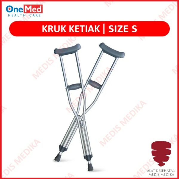 Crutch Kruk Tongkat Ketiak Sepasang Ukuran S Alat Bantu Jalan Small