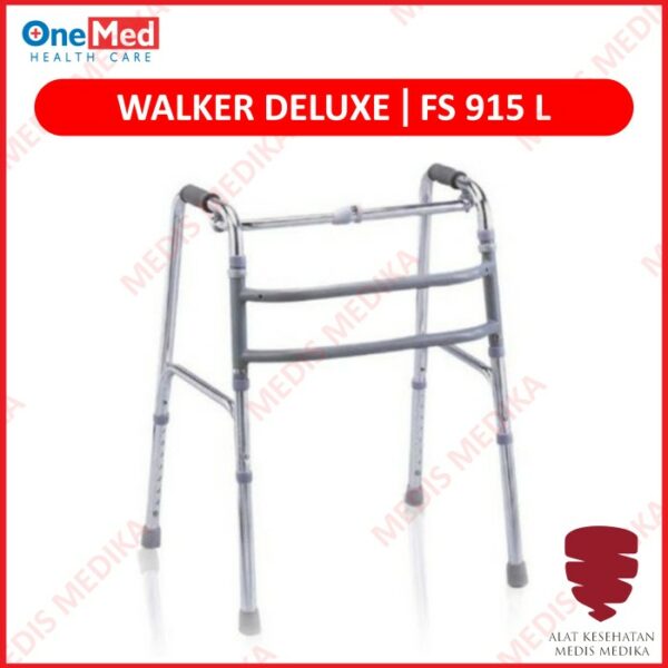 Onemed Walker Deluxe FS915L Alat Penunjang Gerak tanpa Roda Manula
