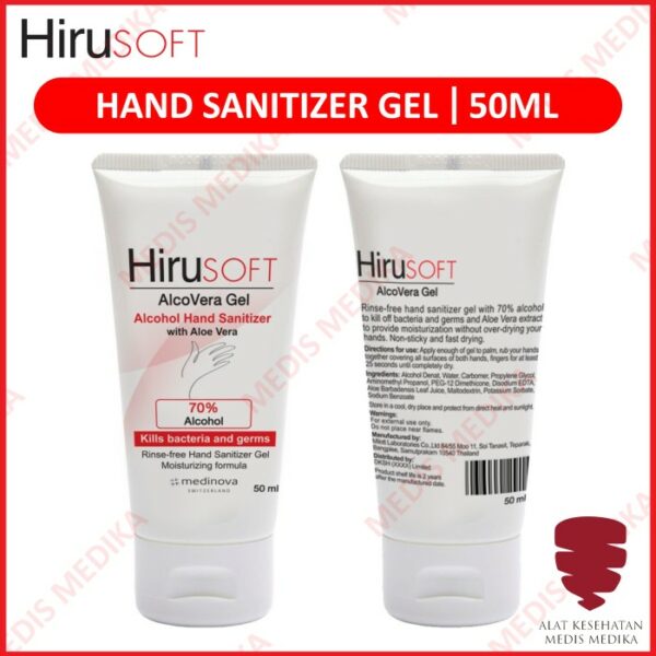 Hirusoft Aloevera 50 ml Gel Alcohol Hand Sanitizer Antiseptic 50ml