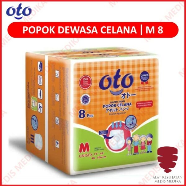 OTO Diapers M isi 8 pcs Adult Pants Popok Dewasa Model Celana Medium