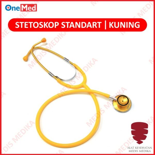 Stethoscope Standard Warna Kuning OneMed Stetoskop Ekonomis Yellow