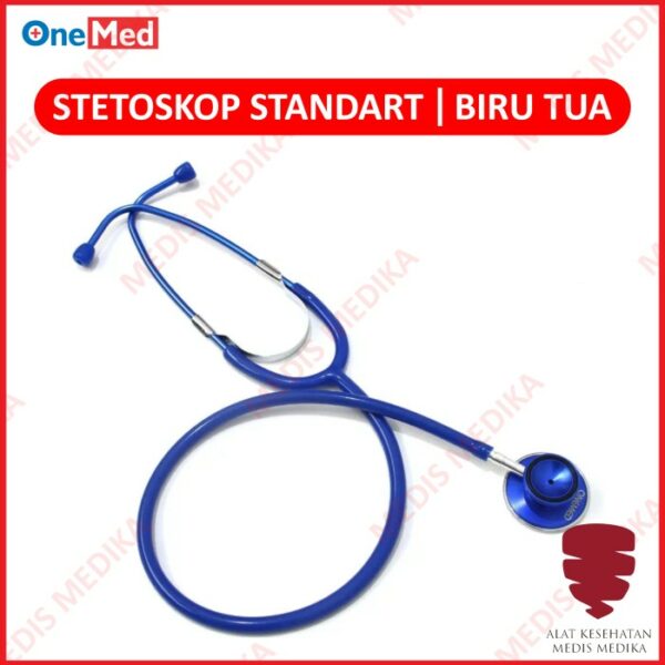 Stethoscope Standard Warna Biru OneMed Stetoskop Ekonomis Blue