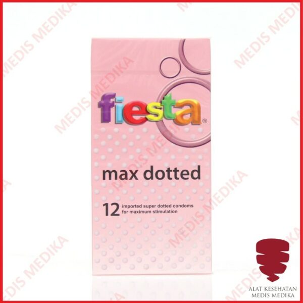 Fiesta Max Dotted isi 12 Kondom Alat Kontrasepsi Sehat KB Pria Wanita