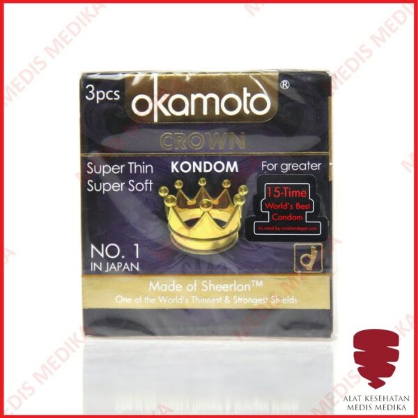 Okamoto Crown Isi 3 Kondom Super Thin Super SoftAlat Kontrasepsi KB