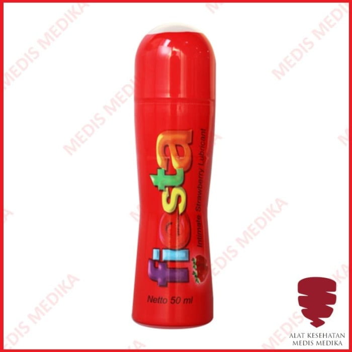 Fiesta Intimate Strawberry Lubricant 50 Ml Kondom Gel Pelumas Pelicin Medis Medika 