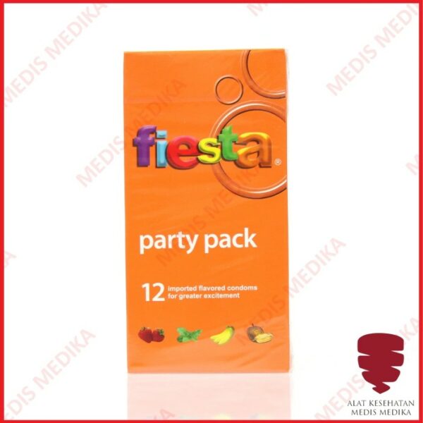 Fiesta Party Pack Isi 12 Kondom Alat Kontrasepsi KB Pria Wanita Sehat