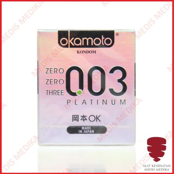 Okamoto 003 Platinum Isi 2 Kondom Alat Kontrasepsi KB Pria Wanita