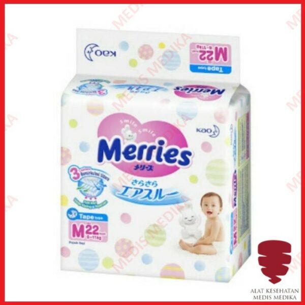 Popok Bayi Merries M 22 Premium Perekat Baby Diapers Tape Soft M22