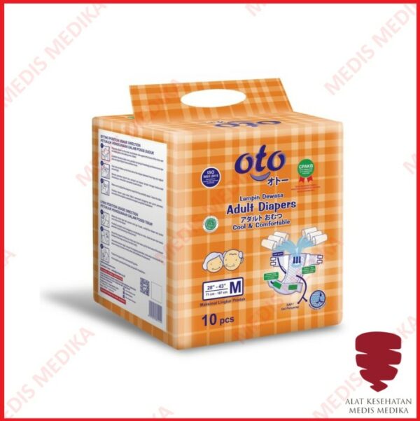 OTO Adult Diapers M Popok Dewasa Perekat Ukuran Isi 10 Pcs Medium