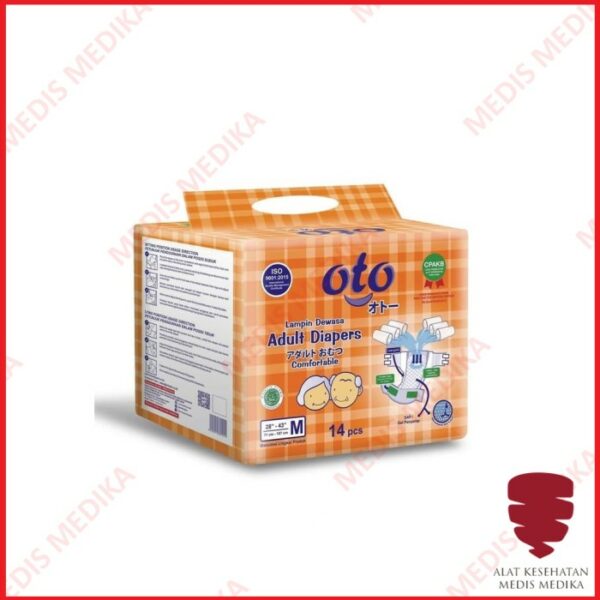 OTO Adult Diapers M Popok Dewasa Manula Perekat Isi 14 Pcs Medium