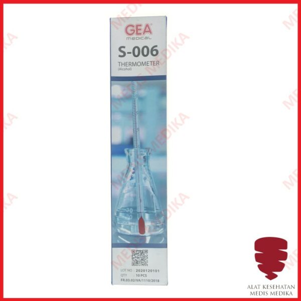 Thermometer Alcohol -10 / 110 Alat ukur Temperatur Suhu S-006 GEA