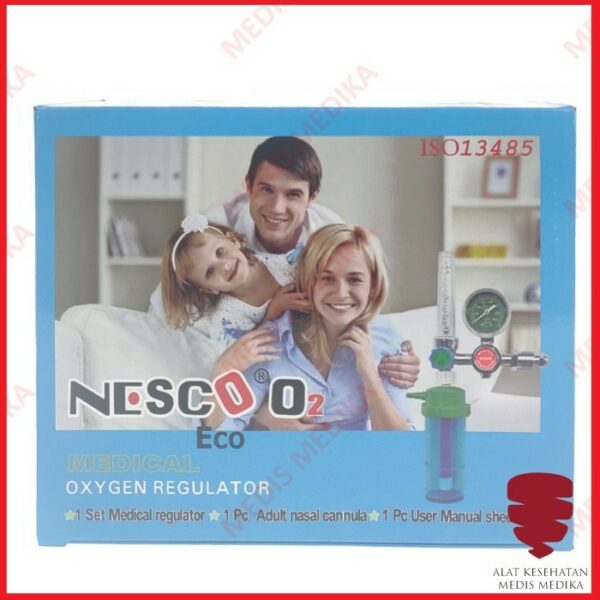 Nesco Regulator Tabung ECO Medical Oxygen Regulator Alat Bantu Nafas