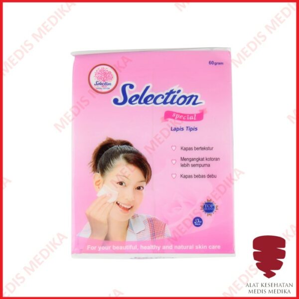 Kapas Selection Special Tipis 60 gr Facial Cotton Wajah Thin Zip Lock