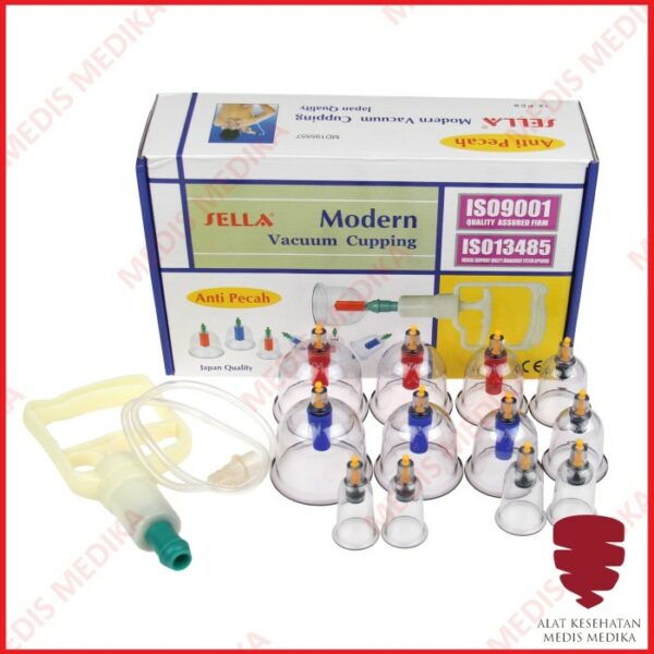 Modern Vacuum Cupping Sella Isi 12 Cup Kop Alat Bekam Kit Terapi