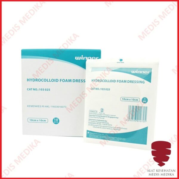 Hydrocolloid Foam Dressing 10 x 10 cm Plester Luka Basah Decubitus