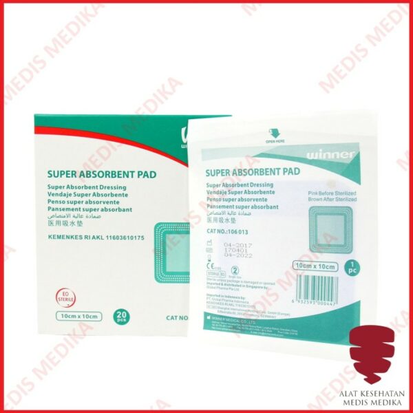 Super Absorbent Pad 10 x 10 cm Plester Pembungkus Luka Tahan Air