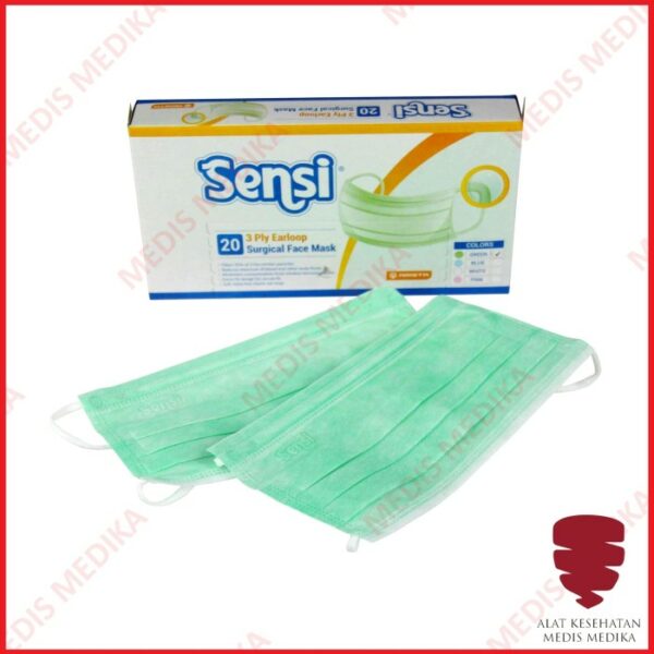 Masker Earloop Sensi Debu Karet Telinga Face Mask 3 PLY Disposable